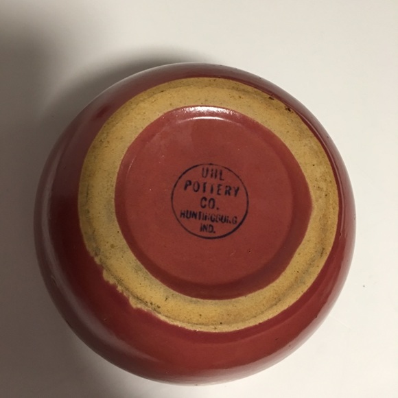 UHL POTTERY CROCK BOWL WITH LID REPLACEMENT BEAN POT  VTG. - Picture 3 of 9